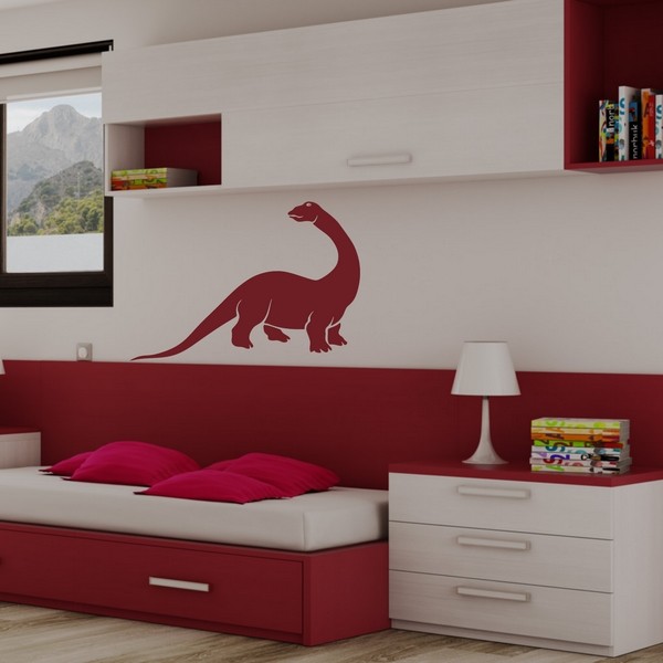 Voorbeeld van de muur stickers: Dinosaure Silhouette